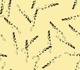 Abstract water color black seamless patterns