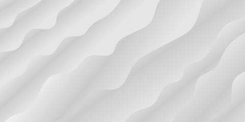 Abstract minimalistic white paper wave curve lines banner background design.
