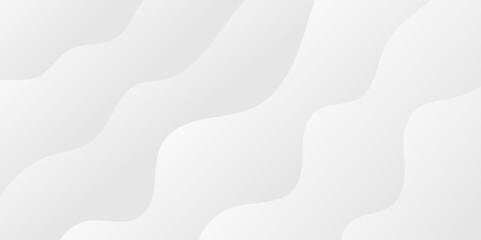 Abstract minimalistic white paper wave curve lines banner background design.
