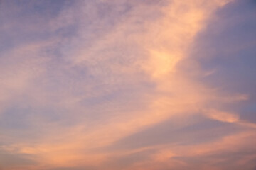 Beautiful sunset sky with cloud.