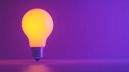 Light bulb on violet