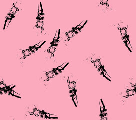 Abstract water color black seamless patterns