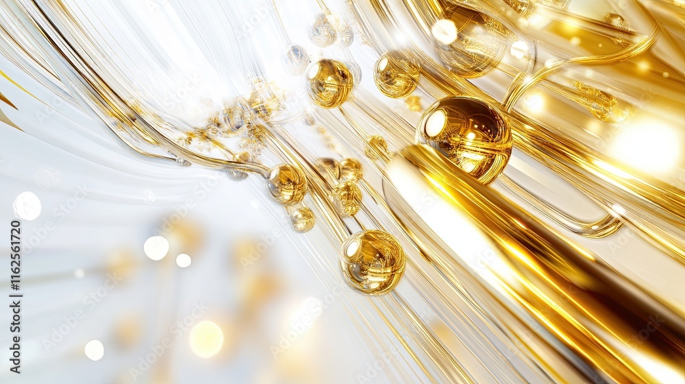 Aufkleber Exploring the Mesmerizing World of Quantum Computing With Shimmering Particles and Vibrant Streams
