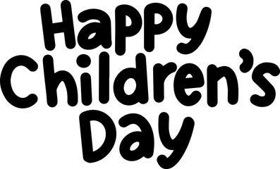 children day text handwriting freehand illustration