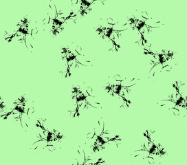 Abstract water color black seamless patterns