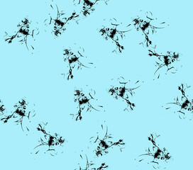 Abstract water color black seamless patterns