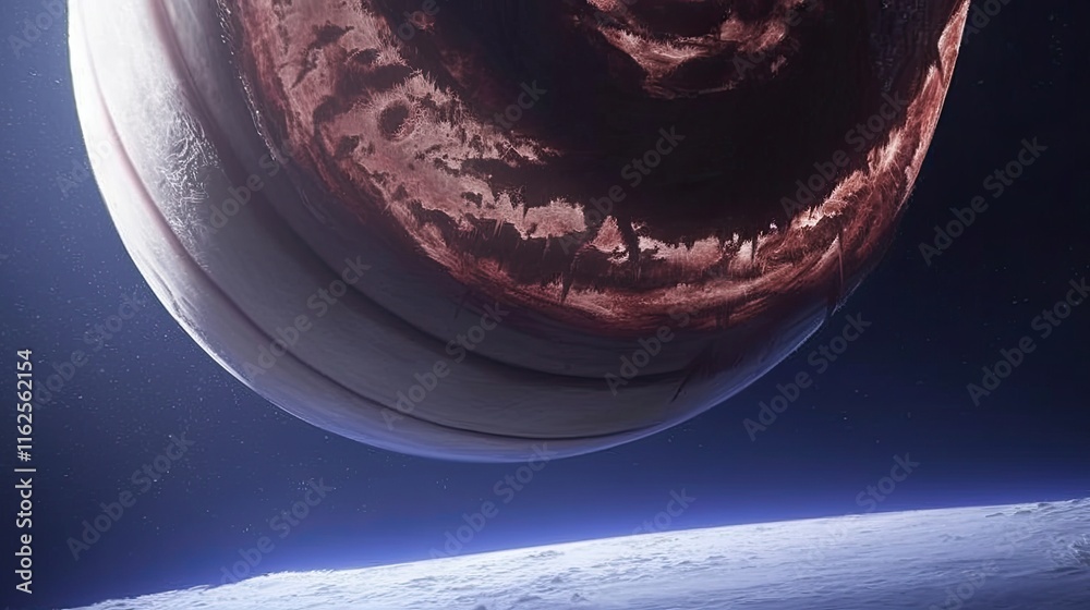 Aufkleber Exploring the Secrets of Jupiter's Largest Satellite and Its Enigmatic Features in the Cosmos
