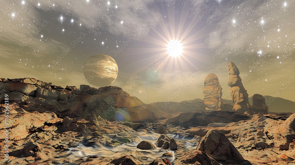 Poster Exploring the Untold Mysteries of the Largest Satellite in the Solar System at Dawn's First Light
