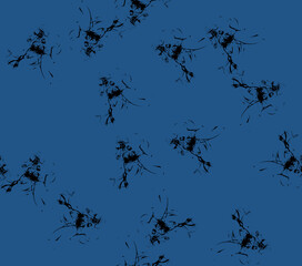 Abstract water color black seamless patterns