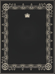 Vintage background with decorative ornamental border.