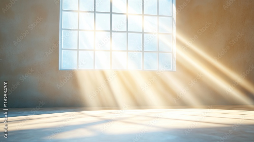 Poster Light Streams Through a Window Creating a Serene Atmosphere in a Quiet Room