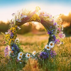 Naklejka premium meadow with flowers