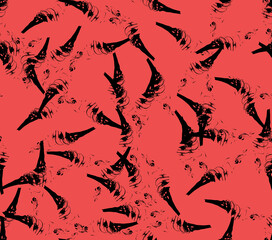 Abstract water color black seamless patterns