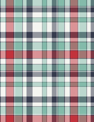 Plaid fabric pattern, blue, brown, cream, seamless for textiles, and for designing clothes, skirts or decorative fabrics. Vector illustration.