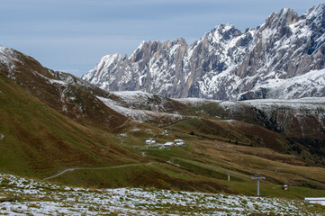 Beautiful winter landscapes in the Swiss Alps - Grindelwald.