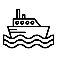 Vector Design Ferry Boat Icon Style