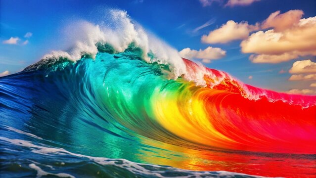 Vivid tropical reef teeming with life, sunlight beams dancing on the seabed