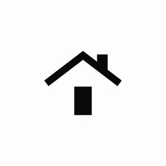 house door roof icon sign vector