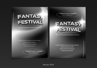 Fantasy Festival Grainy Retro Style Poster
