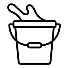 Vector Design Water Bucket Icon Style
