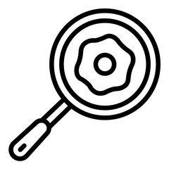 Vector Design Frying Pan Icon Style