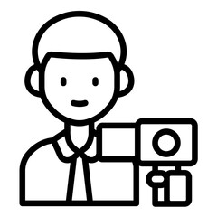 Vector Design Cameraman Icon Style
