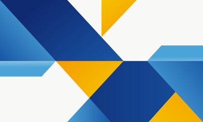 Abstract Geometric Background with Blue and Yellow Shapes. For Design Template