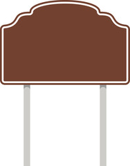 Illustration of a sign board with blank copy space. Empty sign board for your design. 