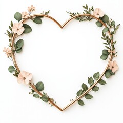 A beautiful heart-shaped floral frame, perfect for adding a touch of elegance to any design or special occasion.