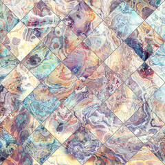 Abstract Marble texture. Fractal digital Art Background. High Resolution. Mosaic tile floor. Can be used for background or wallpaper