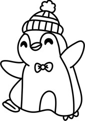 Line Art Penguin illustration