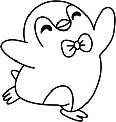 Line Art Penguin illustration