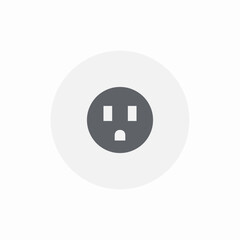 electricity socket icon sign vector