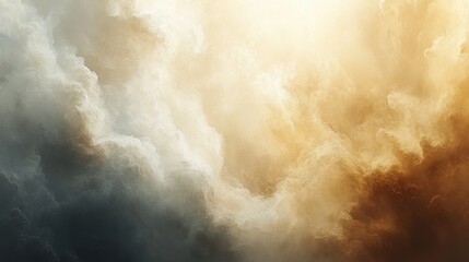 An abstract painting with soft Mocha Mousse color splashes creating a dreamy and peaceful background