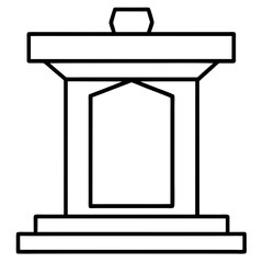 Abstract Podium Line Art Design