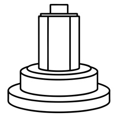Abstract Podium Line Art Design