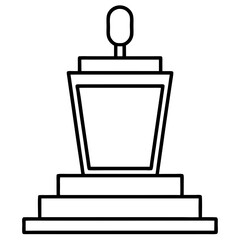 Obraz premium Abstract Podium Line Art Design