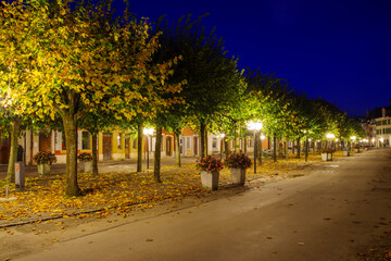 Le Landeron - A beautiful town in Switzerland in the evening.