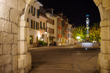 Le Landeron - A beautiful town in Switzerland in the evening.