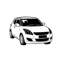 This is the best car line art vector design