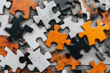 A table covered with puzzles, riddles, and pattern recognition games, symbolizing diverse cognitive challenges