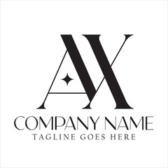 Letter AX or XA vector logo design for luxury, fashion, jewelry, boutique, and startup