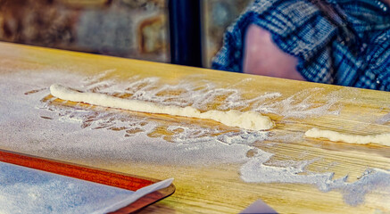 preparing the dough, Motovun, Istria, Croatia, Europe, October 2024