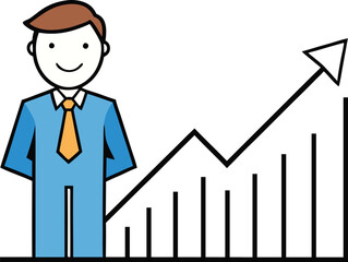 business man with graph