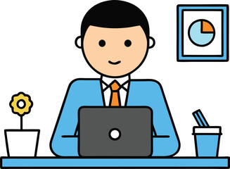 businessman with laptop