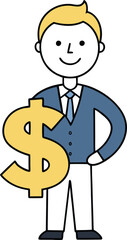 businessman with money