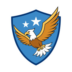 An eagle mascot logo vector