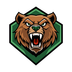 A bear mascot logo vector