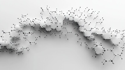 Obraz premium Abstract 3D rendering of a network structure with interconnected nodes.