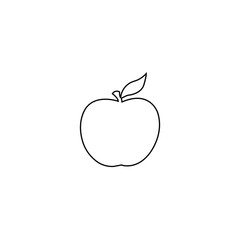 Apple outline icon. Line icon